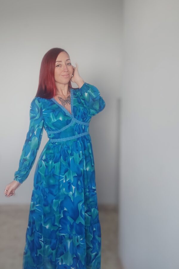 Vestido floral azul