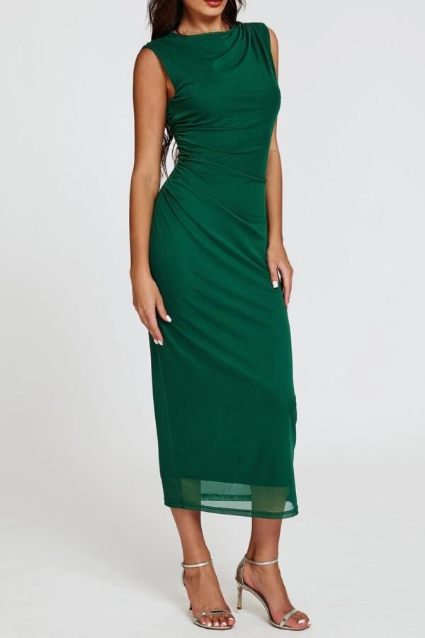 Vestido gasa fruncido