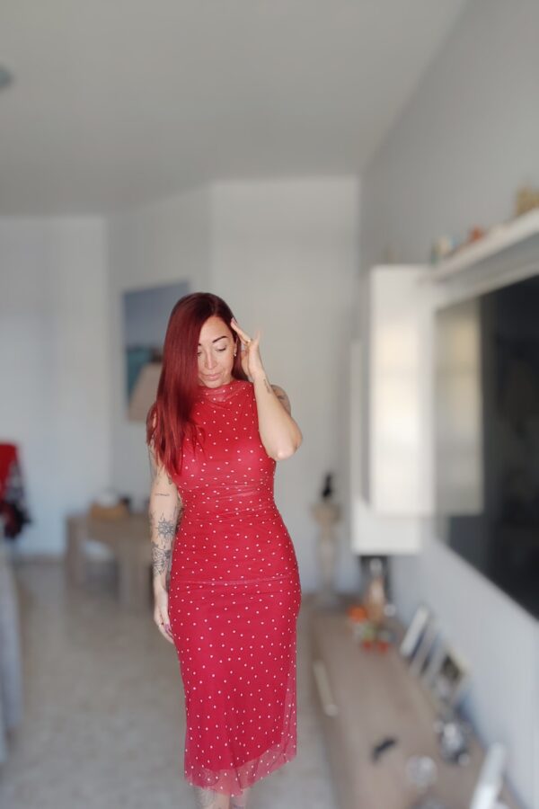 VESTIDO LUNARES ROJO