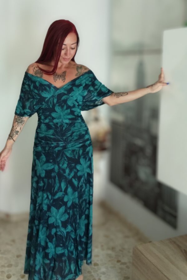 vestido flor marino